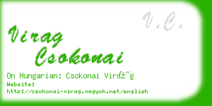 virag csokonai business card